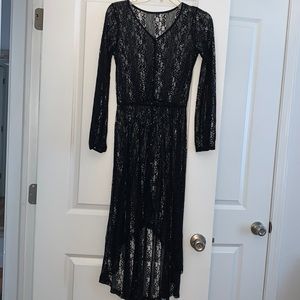 Gypsy Warrior black lace slip dress coverup